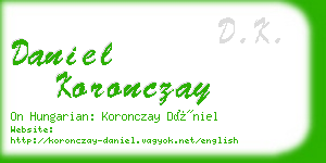 daniel koronczay business card